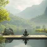 pngtree-woman-meditating-on-a-floating-platform-in-calm-lake-serene-meditation-image_16282810
